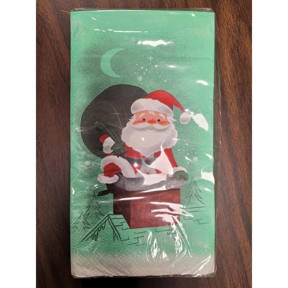 Place &‎ Time Holiday Santa Guest Napkins 16 CT Holiday  Decor 6$ EA; 3 left